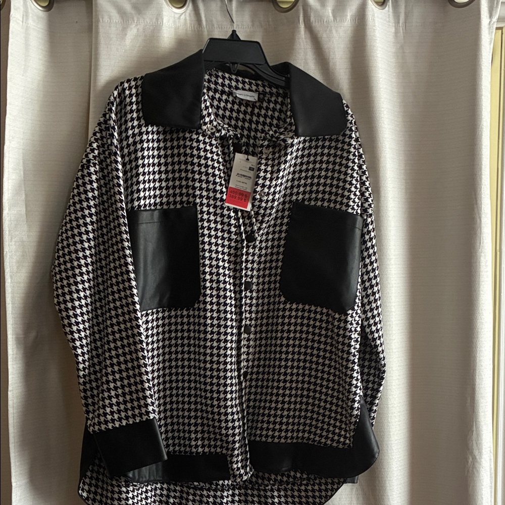 Black and White Houndstooth Shirt